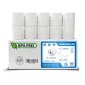 Produktbild: 50 Stk. BPA freie Thermorollen 80mm x 63mm x 12mm – 50 m - Thermopapier Bonro...