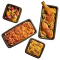 Produktbild: Lurch 85043 FlexiForm FlexiBlech 4 Auflaufformen/Backformen in den Größen 11x11x3cm und 11x24x3cm Premium-Platin-Silikon braun