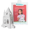 Produktbild: bibabox - Kleines Pappschloss zum Basteln und Anmalen – Nachhaltiges Spielzeug und Bastelset Kinder, kleines Papphaus für Kinder, tolles Geschenk Mädchen und Jungen