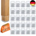 Produktbild: 35pcs Stuhlbeinkappen Eckig, Schutzkappen für Stuhlbeine mit Filz, Bodenschoner