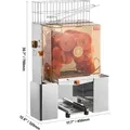 Produktbild: VEVOR Kommerzielle Orangenpresse, automatischer 120-W-Entsafter, Edelstahl-Orangenpresse für 20 Orangen pro Minute, mit herausziehbarer Filterbox,...