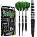 Produktbild: WINMAU Sniper Black 18g Fass /20g Vollem Gewicht Weiche Spitze - Professional 90% Wolfram-Dartpfeile-Set mit Dart Flüge und Dart Schäften