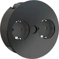 Produktbild: BACHMANN Steckdosenelement Twist 230 V - 2 Steckdosen , schwarz RAL 9005 matt