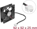 Produktbild: Delock Axiallüfter 12 V DC 92 x 92 25 mm schwarz (67297)