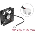 Produktbild: Delock Axiallüfter 12 V DC, 92 x 92 x 25 mm schwarz (92 mm, 1x) (67297)