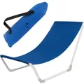 Produktbild: MT MALATEC Strandliege mit Tragetasche Klappbar Belastbar bis 110 kg Wasserdicht Garten Tarasse Strand Camping Stahl Blau 23563