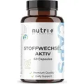 Produktbild: nutri+ Stoffwechsel Aktiv | 60 Kapseln | mit 9 Vitaminen, 3 Mineralstoffen, Pflanzenextrakten, Cholin & Q10 | vegan