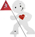 Produktbild: StreetBuddy Warnschild Warnfigur, Warnaufsteller, Warnschild für Kindersicherheit, (1 St)