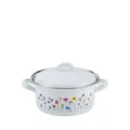 Produktbild: Riess Kasserolle mit Deckel Ø14cm 0,75L Flora Emaille