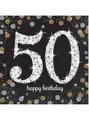 Produktbild: Amscan 511546 - Servietten 50. Geburtstag, 16 Stück, 33 x 33 cm, Happy Birthday, Sparkling Celebration
