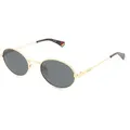 Produktbild: Polaroid 207365 Unisex-Sonnenbrille Vollrand Oval Metall-Gestell, gold