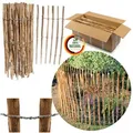 Produktbild: Floranica Staketenzaun Gartenzaun aus Haselnuss oder Kastanie, Steckzaun, Rollzaun, (L / H 100 x 80 cm, 1-St., Lattenabstand 8-10 cm), als Grundstücksgrenze, Hühnerzaun, Gemüsegärten Beeten oder Tierweiden beige 100 cm x 80 cm