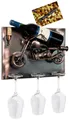 Produktbild: BRUBAKER Weinflaschenhalter Flaschenhalter Wand Motorrad - Wall Art Bild, (inklusive Grußkarte), Wand Weinhalter Dekoration, Wein Geschenk mit Wandhalterung Halterung