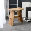 Produktbild: Holz Hocker ZEN 50 x 50 x 30 cm aus Teakholz Dekoration Dekohocker wohnfreuden