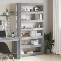 Produktbild: Bücherregal Grau Sonoma 100 x 30 x 198 cm Holzwerkstoff Bücherregal Freistehende