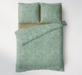 Produktbild: Bettwaesche-mit-Stil Mako Satin Bettwäsche orientalische Ornamente Mint/Gold (Garnitur 135x200 + 80x80)