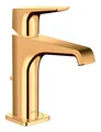 Produktbild: Axor Citterio E Einhebel-Waschtischmischer 130 mit Hebelgriff mit Zugstangen-Ablaufgarnitur - Polished Gold Optic - 36110990