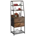 Produktbild: Relaxdays Vintage Regal im Industrial Design Dunkelbraun,Schwarz