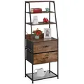 Produktbild: Relaxdays Vintage-Regal, Mehrfarbig, Holzwerkstoff, Metall, Holz, 60x164x41.5 cm, Wohnzimmer, Regale, Bücherregale