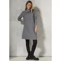 Produktbild: Strickkleid CECIL, Damen, Gr. XL (44), US-Größen, grau (platinum grau meliert), Stoff, 64% Polyester, 22% Viskose, 10% metallisierte Fasern, 4% Elasthan, gestreift, normal kniefrei, Rundhals, Bündchen, Kleider Strickkleid, mit Streifen