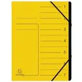 Produktbild: Exacompta - Ordnungsmappe Din A4 170g/m2 Colorspankarton Farbe: Gelb Farbe Des Fächerblocks: Schwarz 7 Fächer