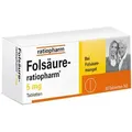 Produktbild: FOLSÄURE-RATIOPHARM 5 mg Tabletten 50 St