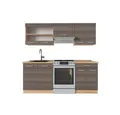 Produktbild: Vicco Küchenzeile R-Line, Edelgrau/Goldkraft Eiche, 200 cm ohne Arbeitsplatte