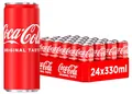 Produktbild: Coca-Cola Classic - prickelndes Erfrischungsgetränk mit unverwechselbarem Coke-Geschmack - koffeinhaltiger Softdrink in Einweg Dosen (24 x 330 ml)