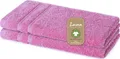 Produktbild: Lavea Gästehandtuch Bali - 30x50cm / Koralle / 2er-Set - aus 100% Baumwolle, einzigartig weiche Gästetücher mit Aufhänger, nachhaltiges Premium Gästetuch – saugstarke Faser