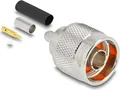 Produktbild: Delock N Stecker zum Crimpen LMR 200mit passendem Schrumpfschlauch (91766)