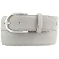 Produktbild: BELTINGER Ledergürtel Damen-Gürtel aus Veloursleder 4 cm - Velour-Gürtel für Damen 40mm - Wi (1-St) grau|silberfarben 105 cm (Gesamtlänge 120 cm)