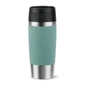 Produktbild: Emsa N20210 Travel Mug Classic Isolierbecher 0,36 Liter | neuer Komfort-Schraubverschluss | Edelstahl | 4h heiß und 8h kalt | 100% dicht | spülmaschinenfest | 360°-Trinköffnung | Petrol