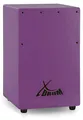 Produktbild: XDrum KC-37VT Kinder-Cajon - Kleine Cajon speziell für Kinder - Nur 36 cm hoch - Snare-Effekt durch stimmbare Gitarrensaiten - Violett