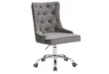 Produktbild: riess-ambiente Drehstuhl VICTORIAN silbergrau / silber (Einzelartikel, 1 St), Büro · Samt · Metall · mit Rollen · höhenverstellbar · Chesterfield