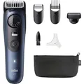 Produktbild: Braun BeardTrimmer 7 BT7520 Akku 40 2 cm Nass & Trocken Schwarz, Blau - Schwarz