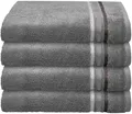 Produktbild: Schiesser Handtücher Skyline Color aus 100 % Baumwolle mit eleganter Streifenbordüre, Frottier (Set, 4-St), MADE IN GREEN by OEKO-TEX®