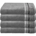 Produktbild: Schiesser Handtuchset Skyline Color - 4-teilig - 50 x 100 cm - Dunkelgrau