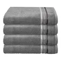 Produktbild: Schiesser Handtuchset Skyline Color - 4-teilig - 50 x 100 cm - Dunkelgrau