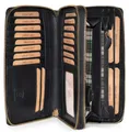 Produktbild: Benthill Damen Geldbörse Echt Leder XXL - Portemonnaie Groß mit RFID Schutz - Echtleder Vintage Damenbörse mit vielen Kartenfächer inkl. Geschenkbox