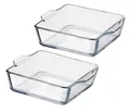 Produktbild: Mini Auflaufform 15cm x 13cm - 2er Set - Portionsschalen zum Servieren - Auflaufschale - auch für den Airfryer geeignet