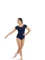 Produktbild: Damen Classic Short Sleeve Leotard Gymnastikanzug Marineblau L