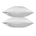 Produktbild: Homescapes mittelfestes Kopfkissen 80 x 80 cm im 2er Set, Federkissen-Paar mit Füllung aus 100% Entenfedern, Responsible-Down-Standard- und Oeko-Tex-Zertifiziert, Bezug aus 100% Baumwolle