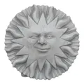 Produktbild: gartendekoparadies.de Wanddekoration Sonne, H. 7 cm, 5 kg, Grau, frostsicher aus Steinguss für Außenbereich