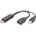 Produktbild: Digitus HDMI - DisplayPort/USB A (0.20 m, HDMI, DisplayPort, 1.4) (AK-330101-002-S)