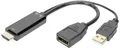 Produktbild: Digitus DisplayPort / HDMI / USB Anschlusskabel DisplayPort Buchse, HDMI-A Stecker, USB-A Stecker 0.2m Schwarz AK-330101-002-S 4K