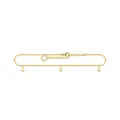 Produktbild: Thomas Sabo Damen Fußkette mit 3 Plättchen 925er Sterlingsilber 750er Gelbgold Vergoldung, AK0025-413-39-L27V