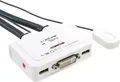 Produktbild: Inline KVM Switch, 2-fach, DVI-D, USB, mit Audio, integr.