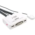 Produktbild: InLine 61613I KVM Switch, 2-fach, DVI-D, USB, mit Audio, integr. Kabel