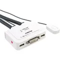 Produktbild: InLine® KVM Switch, 2-fach, DVI-D, USB, mit Audio, integr. Kabel