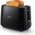 Produktbild: Philips Daily Collection Toaster, 2 Toastschlitze, Brötchenaufsatz, 8 Stufen, Auftaufunktion, Schwarz (HD2581/90) - Schwarz